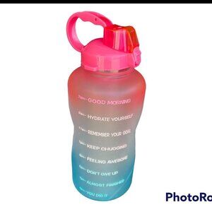 116 Oz Colorful Water Bottle with Measurements & Time Stamps NWOT
